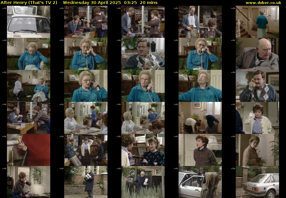 After Henry (That's TV 2) Wednesday 30 April 2025 03:25 - 03:45