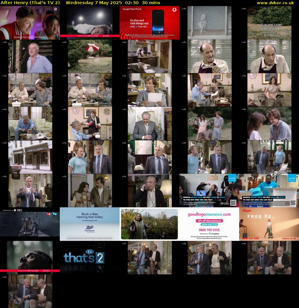 After Henry (That's TV 2) Wednesday 7 May 2025 02:30 - 03:00