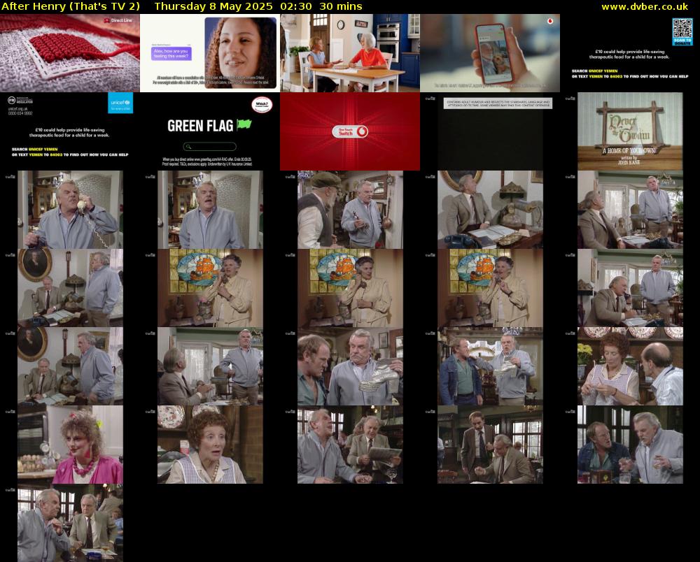 After Henry (That's TV 2) Thursday 8 May 2025 02:30 - 03:00