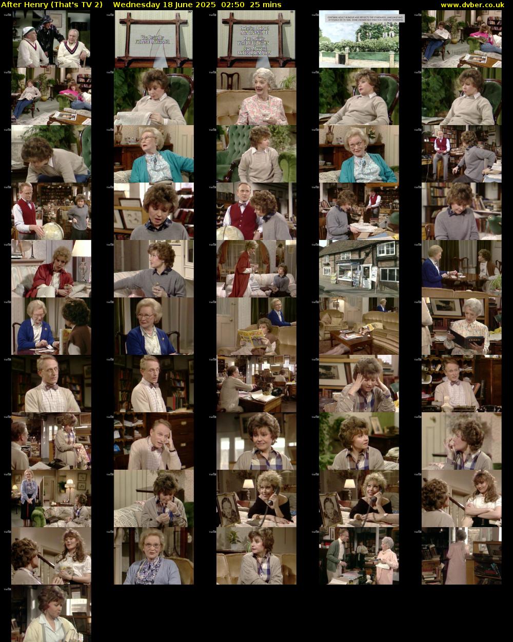 After Henry (That's TV 2) Wednesday 18 June 2025 02:50 - 03:15
