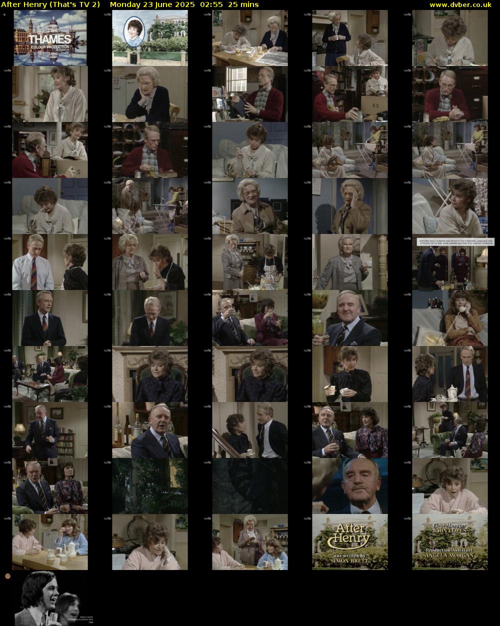 After Henry (That's TV 2) Monday 23 June 2025 02:55 - 03:20