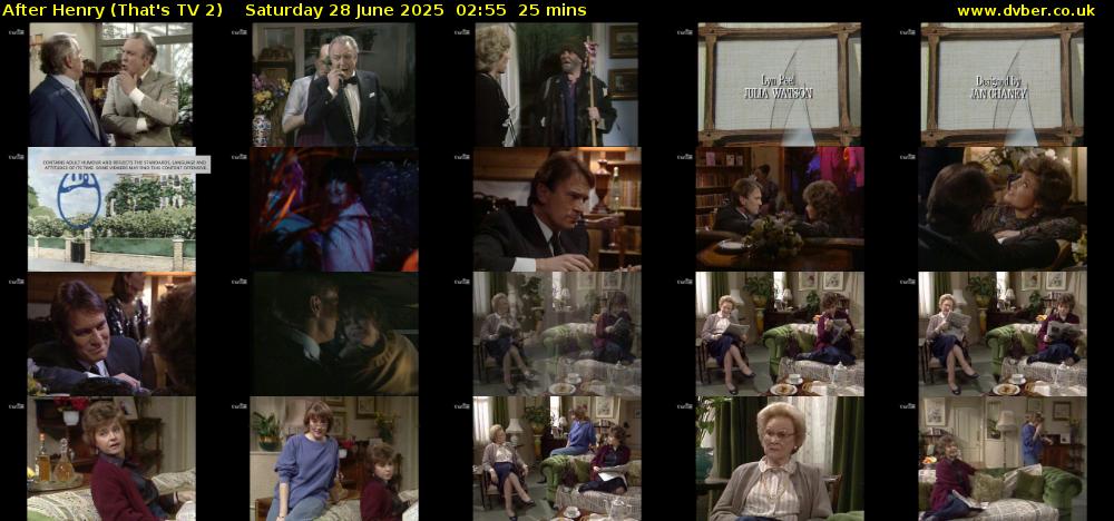After Henry (That's TV 2) Saturday 28 June 2025 02:55 - 03:20