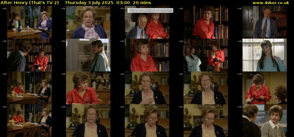 After Henry (That's TV 2) Thursday 3 July 2025 03:00 - 03:20