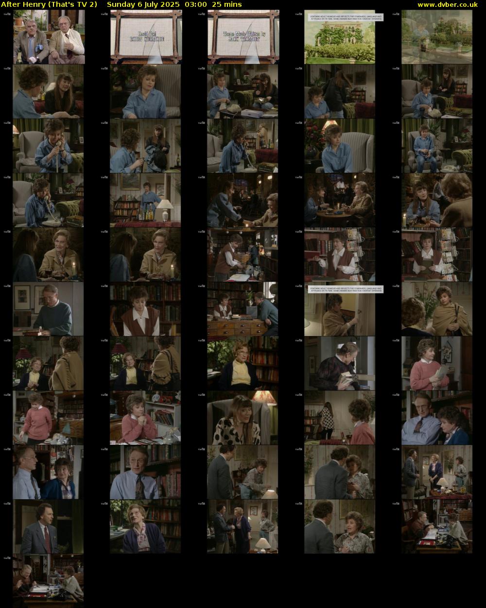 After Henry (That's TV 2) Sunday 6 July 2025 03:00 - 03:25