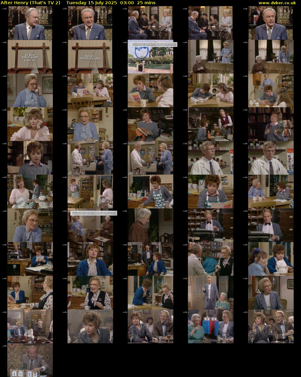 After Henry (That's TV 2) Tuesday 15 July 2025 03:00 - 03:25