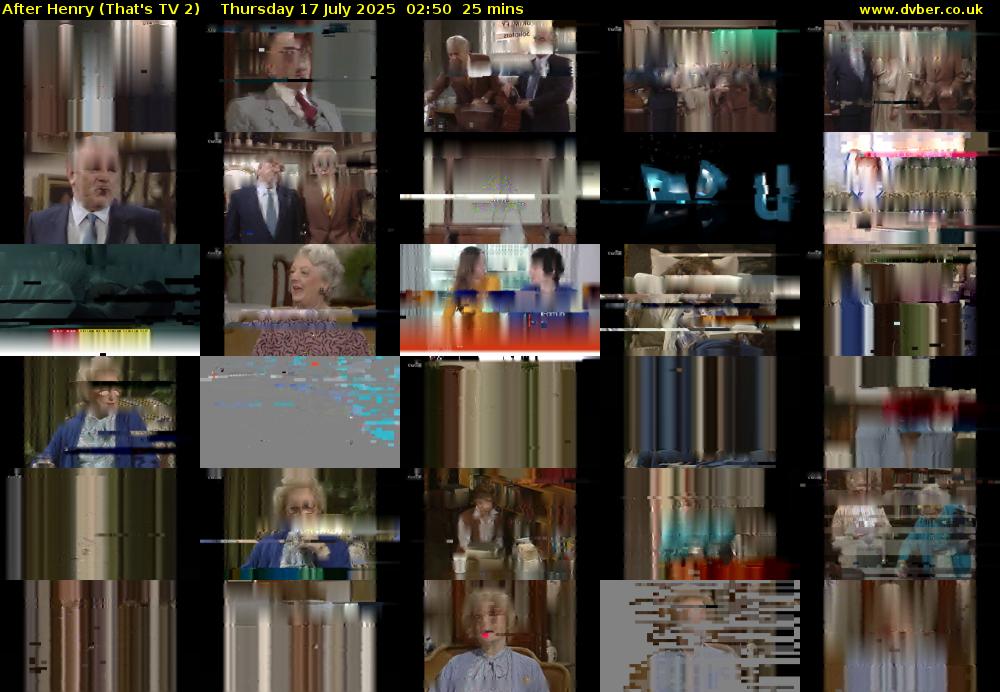 After Henry (That's TV 2) Thursday 17 July 2025 02:50 - 03:15