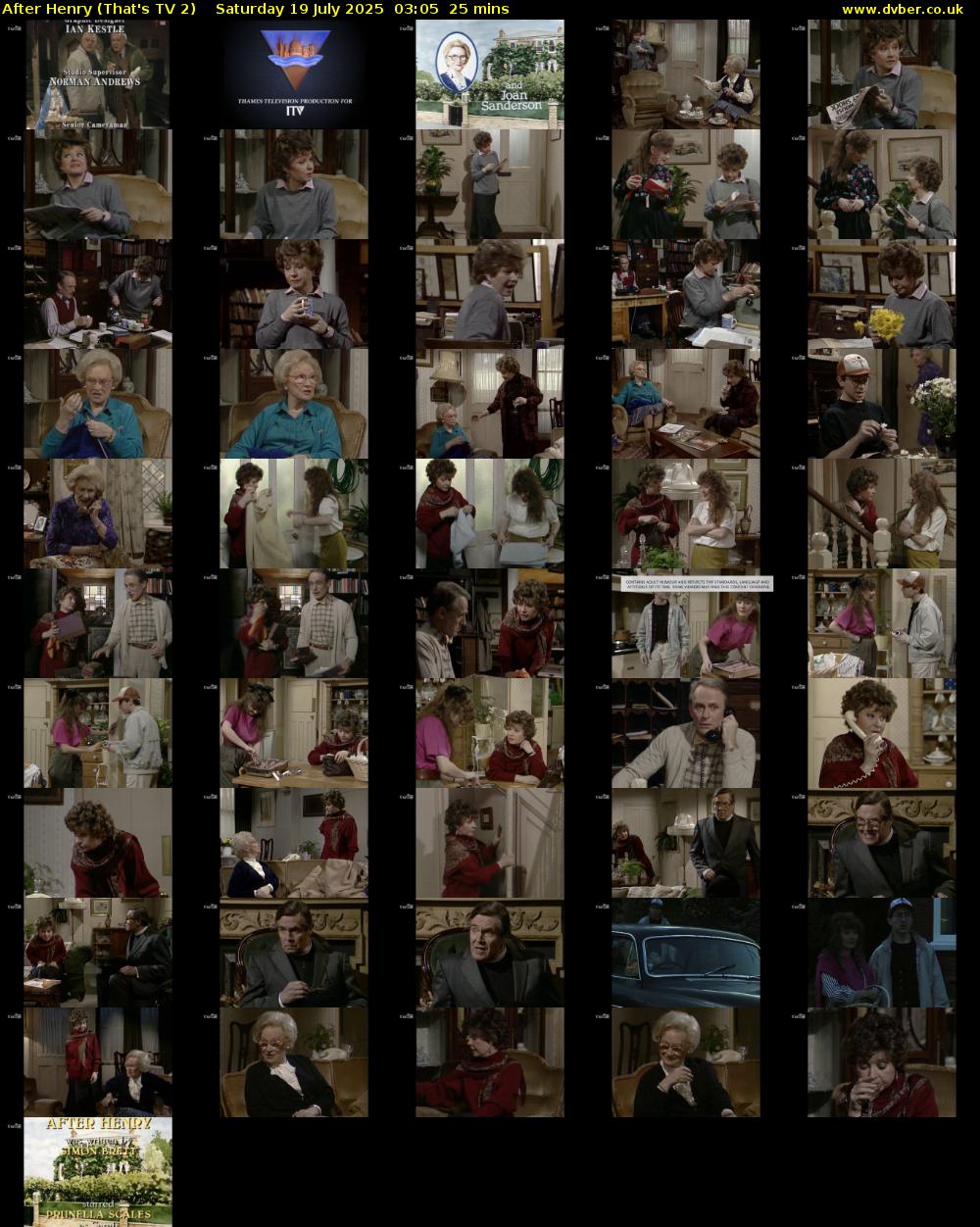 After Henry (That's TV 2) Saturday 19 July 2025 03:05 - 03:30