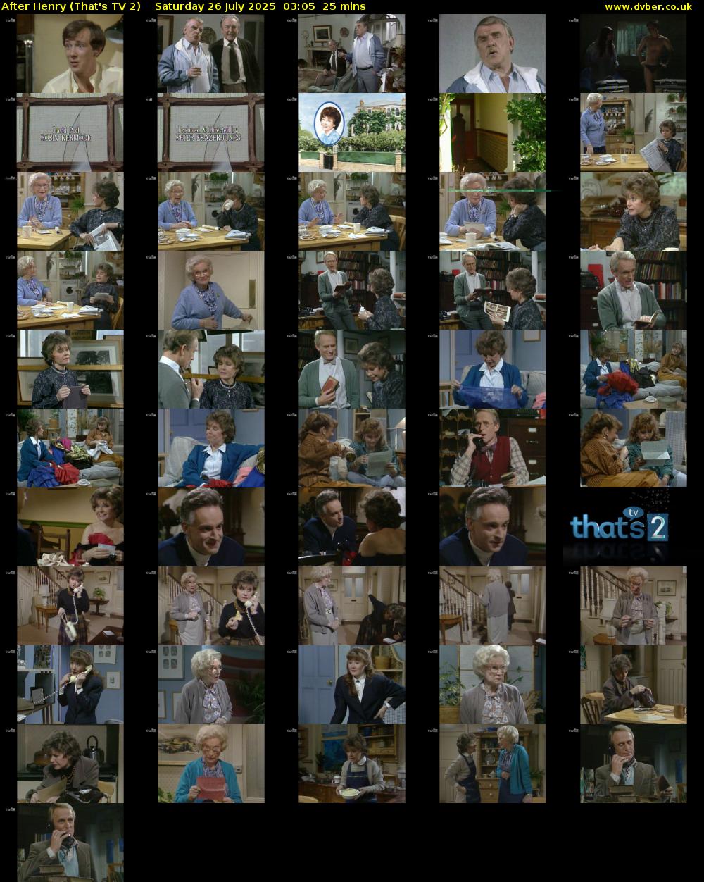 After Henry (That's TV 2) Saturday 26 July 2025 03:05 - 03:30