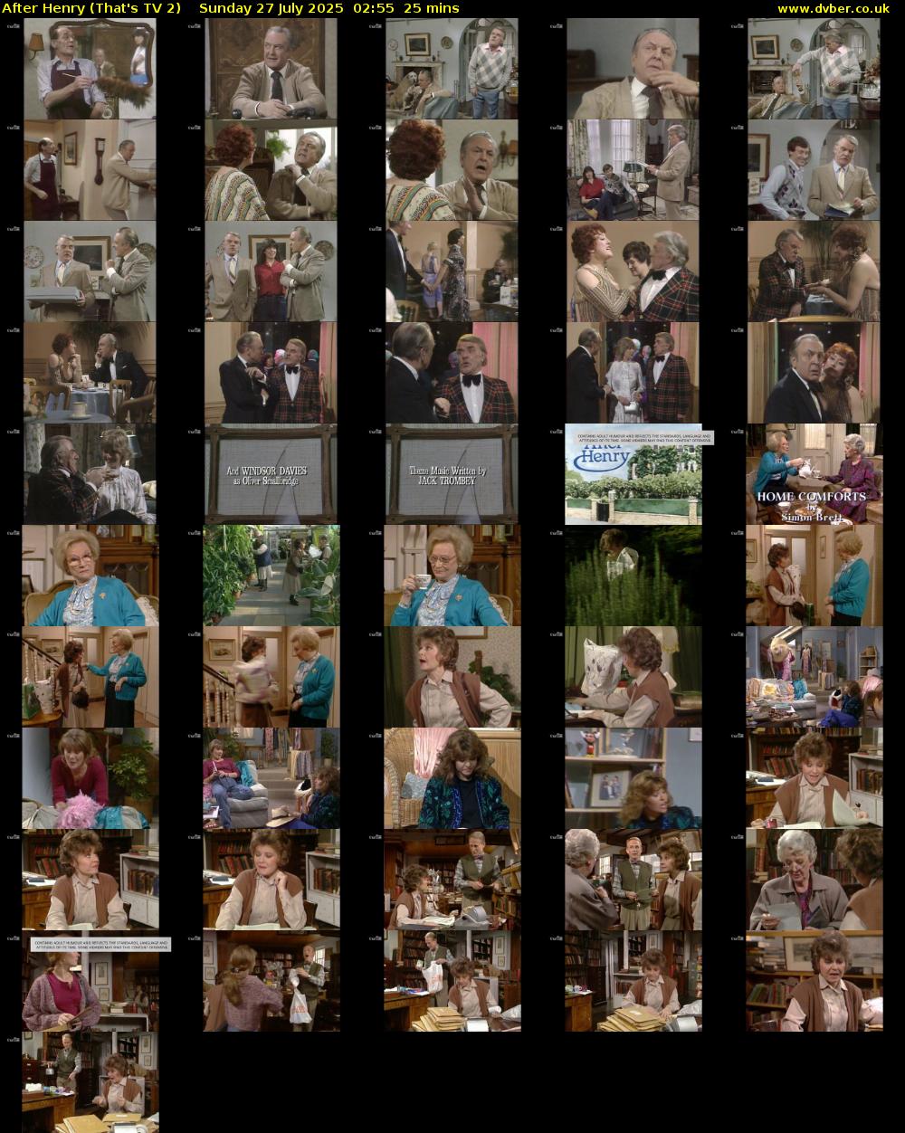 After Henry (That's TV 2) Sunday 27 July 2025 02:55 - 03:20