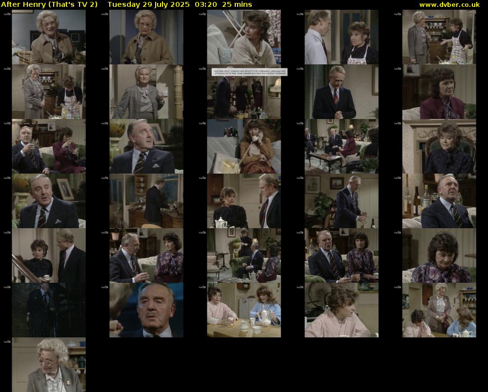 After Henry (That's TV 2) Tuesday 29 July 2025 03:20 - 03:45