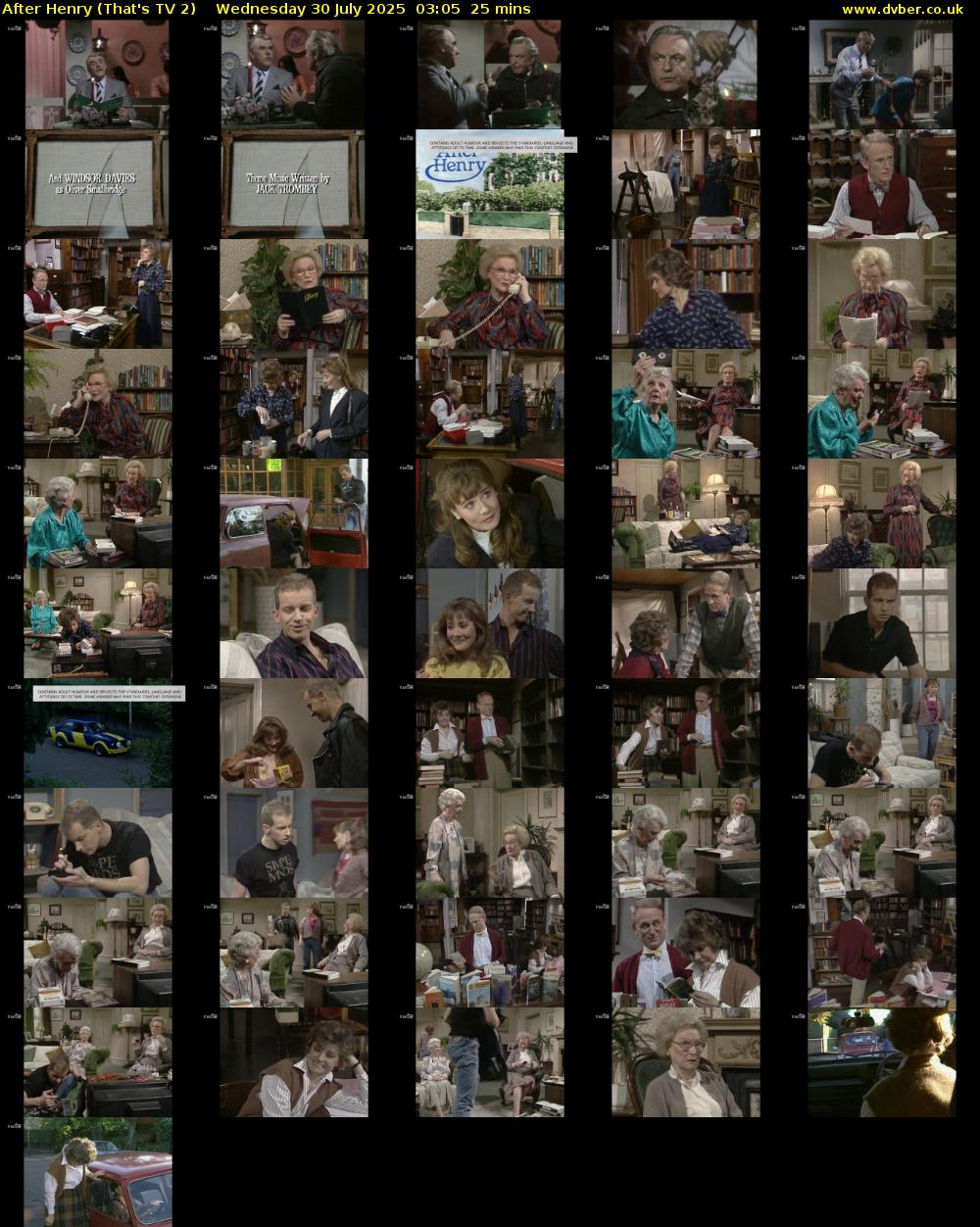 After Henry (That's TV 2) Wednesday 30 July 2025 03:05 - 03:30