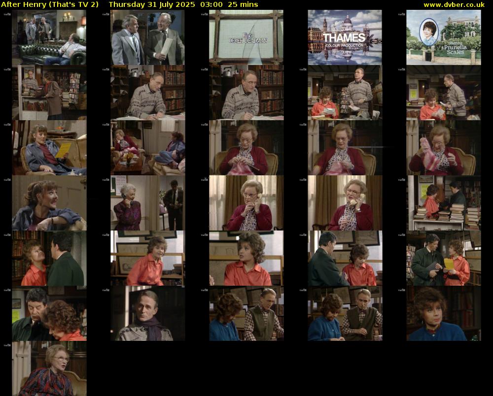 After Henry (That's TV 2) Thursday 31 July 2025 03:00 - 03:25