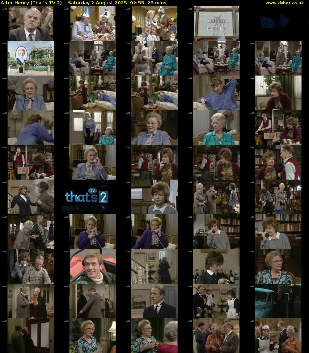 After Henry (That's TV 2) Saturday 2 August 2025 02:55 - 03:20
