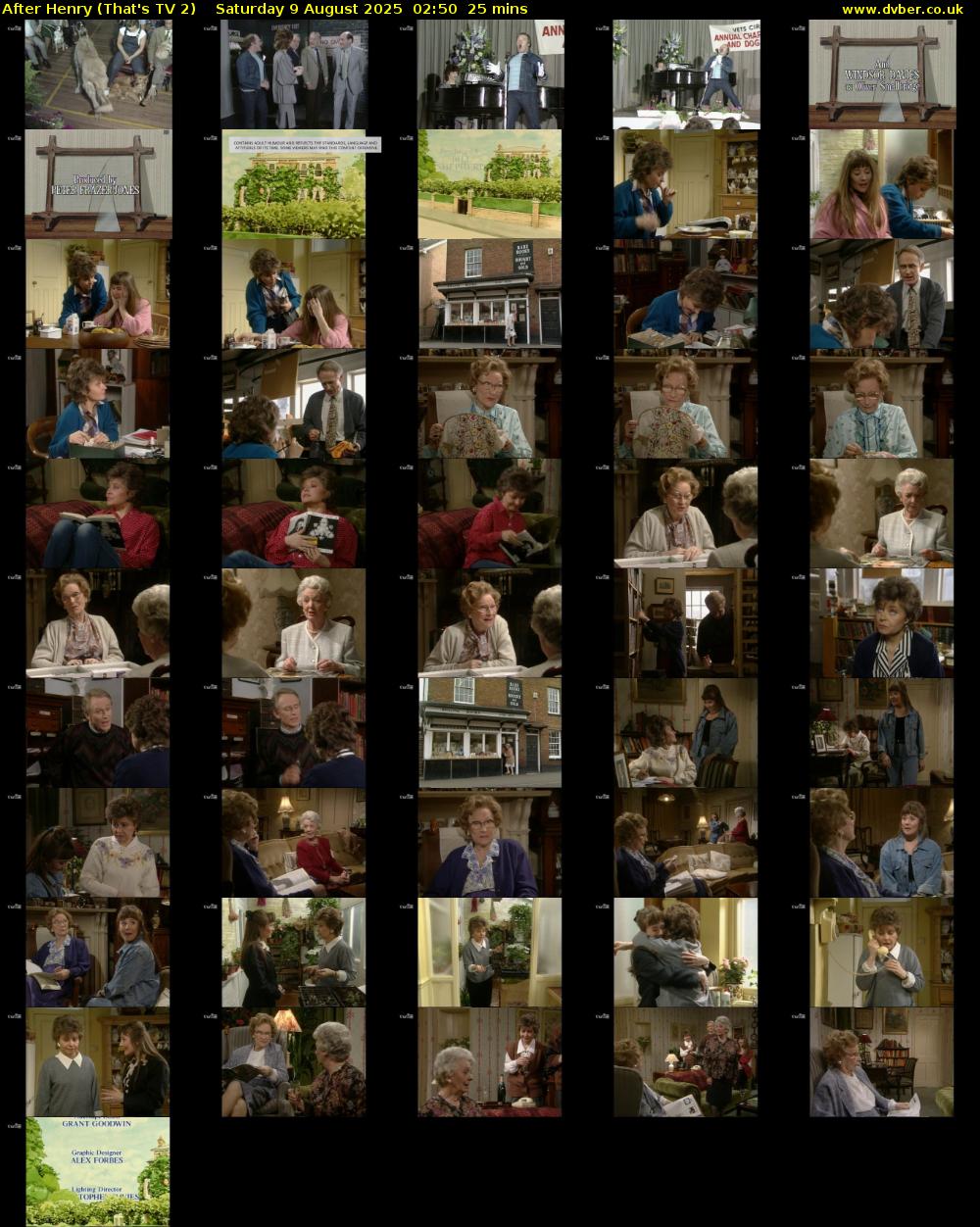 After Henry (That's TV 2) Saturday 9 August 2025 02:50 - 03:15