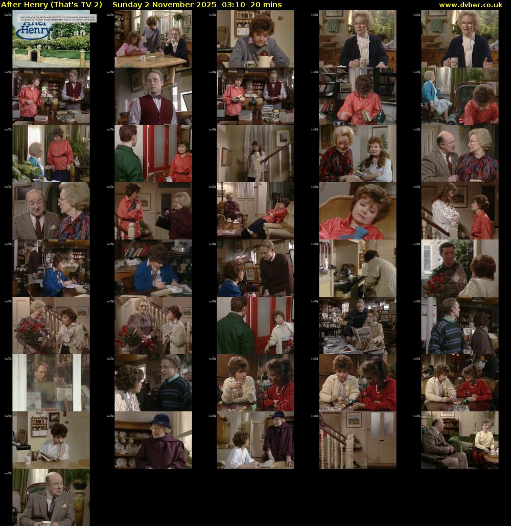 After Henry (That's TV 2) Sunday 2 November 2025 03:10 - 03:30