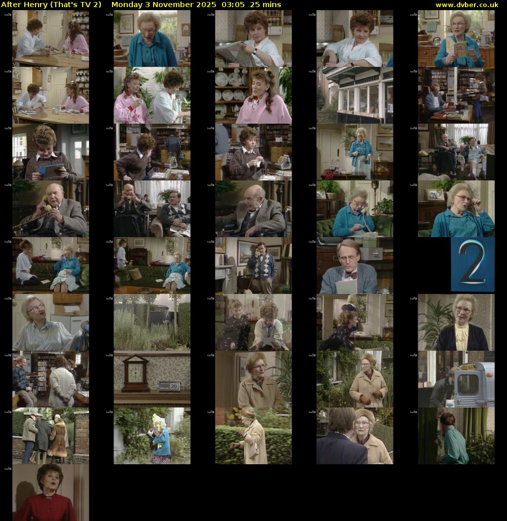 After Henry (That's TV 2) Monday 3 November 2025 03:05 - 03:30