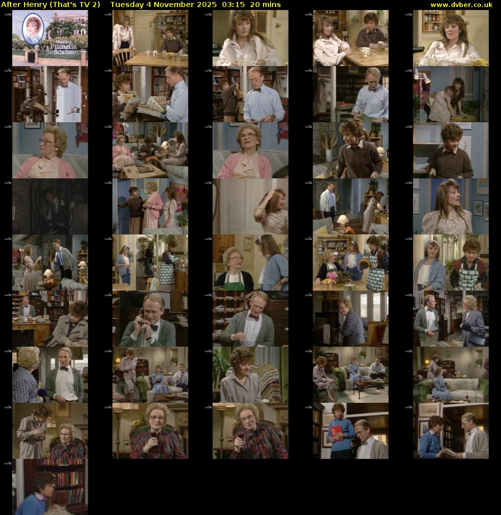 After Henry (That's TV 2) Tuesday 4 November 2025 03:15 - 03:35