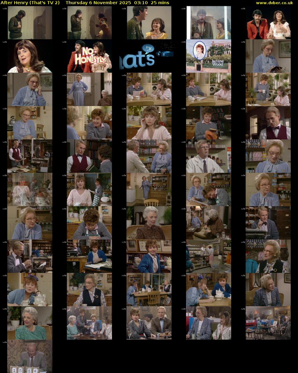 After Henry (That's TV 2) Thursday 6 November 2025 03:10 - 03:35