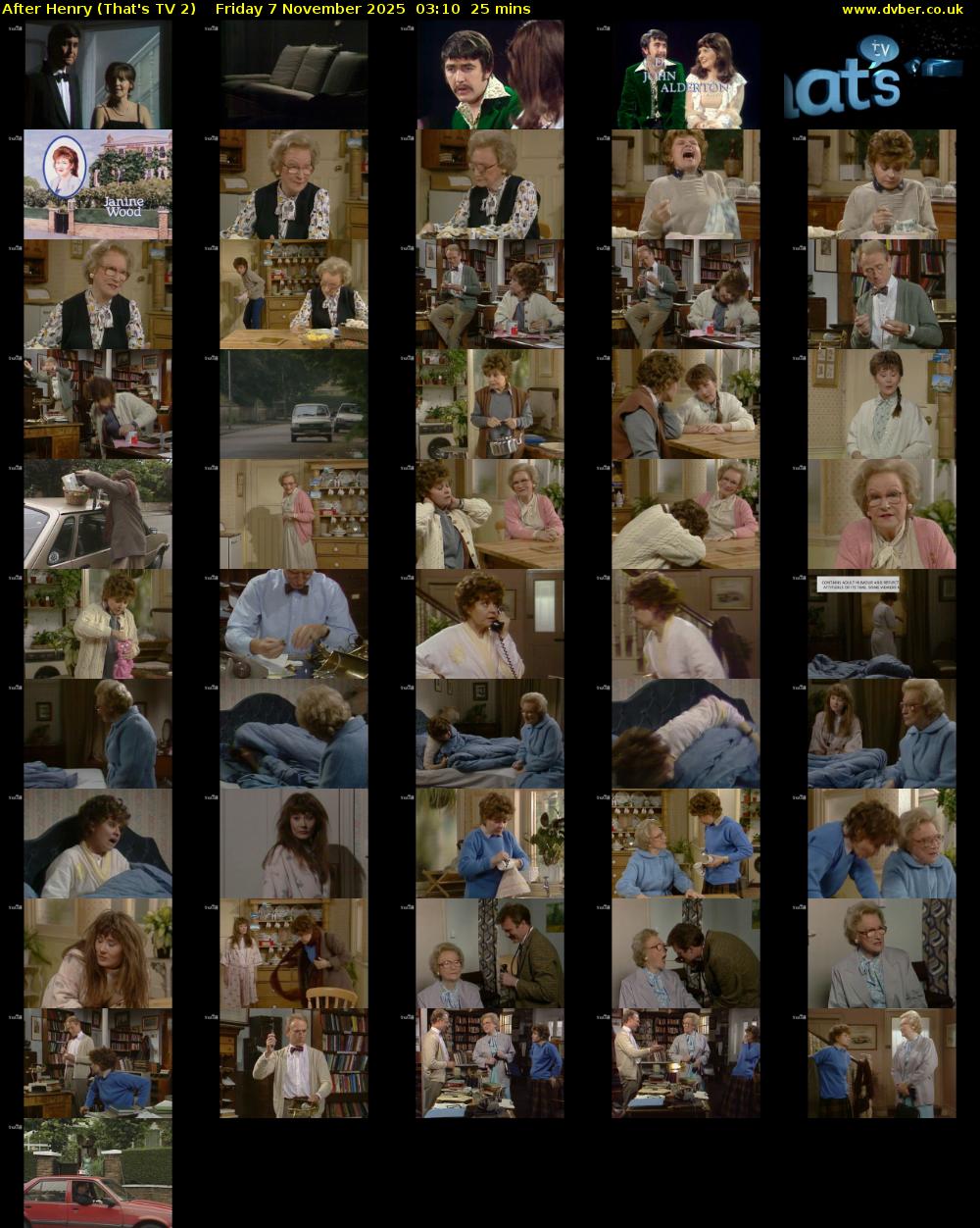 After Henry (That's TV 2) Friday 7 November 2025 03:10 - 03:35