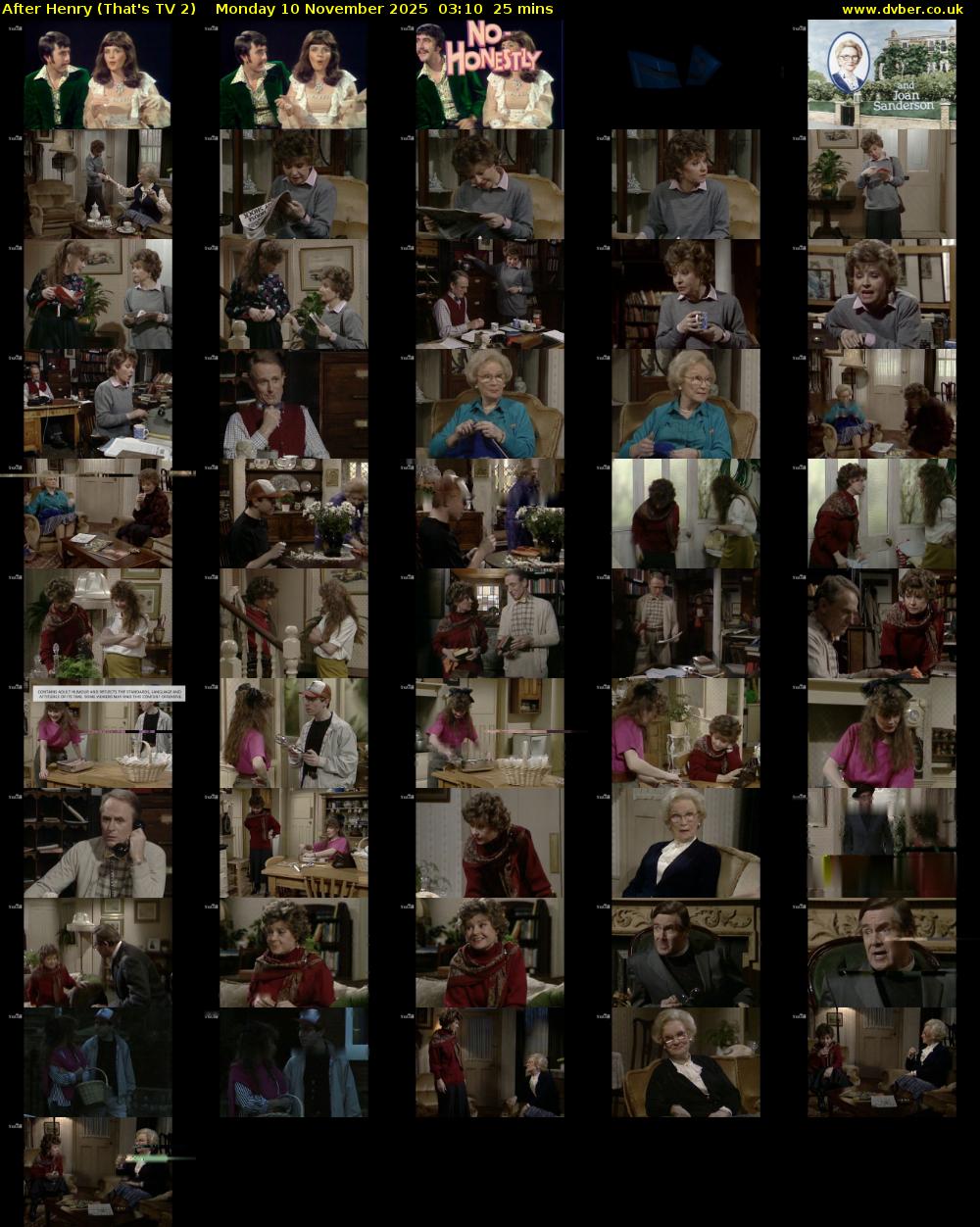After Henry (That's TV 2) Monday 10 November 2025 03:10 - 03:35