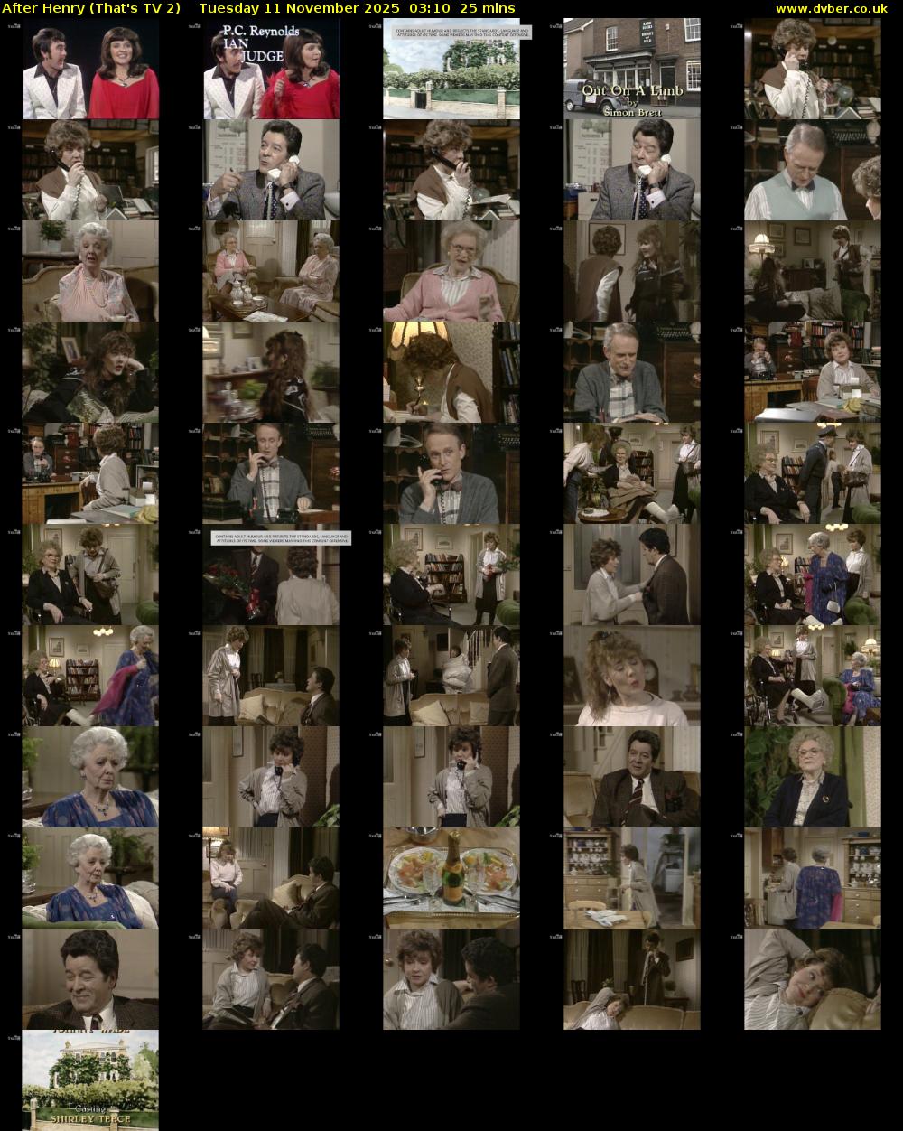 After Henry (That's TV 2) Tuesday 11 November 2025 03:10 - 03:35