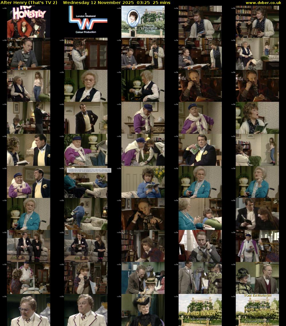 After Henry (That's TV 2) Wednesday 12 November 2025 03:25 - 03:50