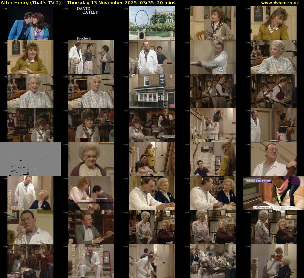After Henry (That's TV 2) Thursday 13 November 2025 03:35 - 03:55