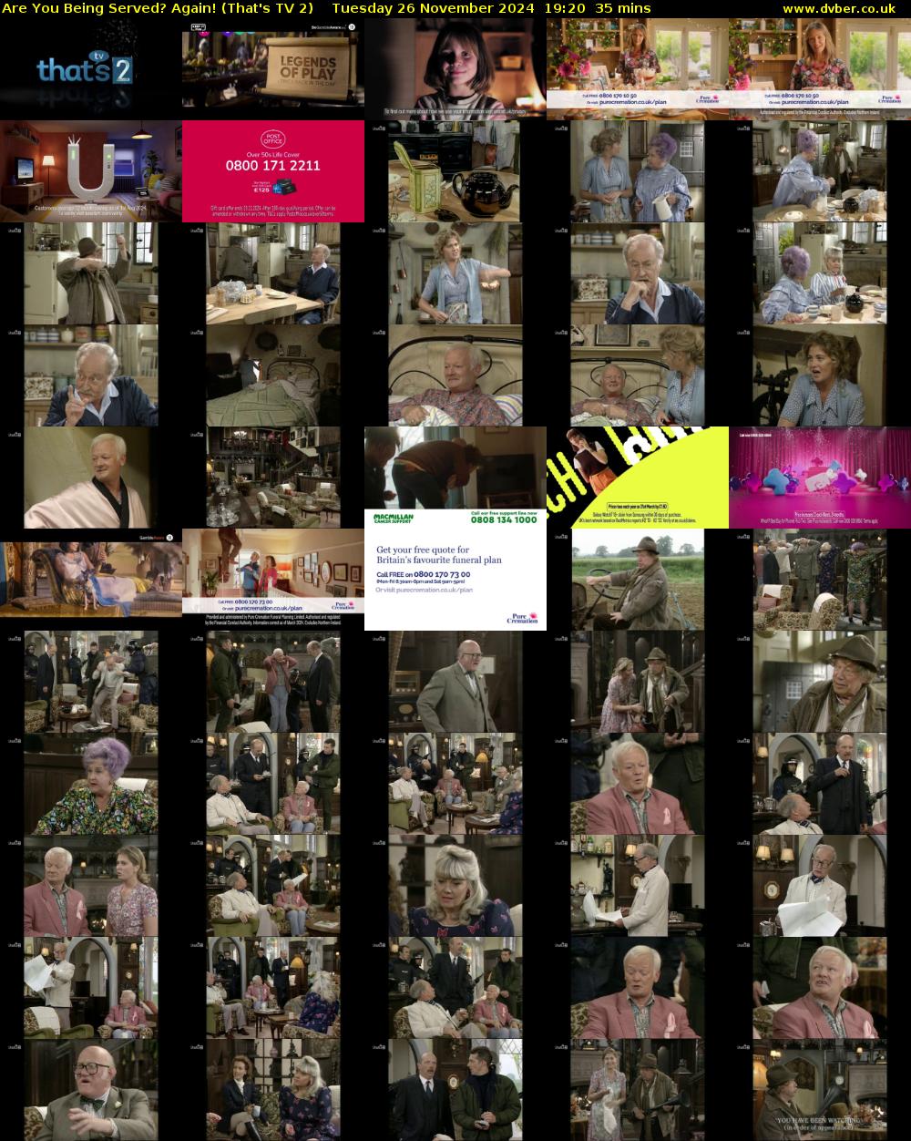 Are You Being Served? Again! (That's TV 2) Tuesday 26 November 2024 19:20 - 19:55