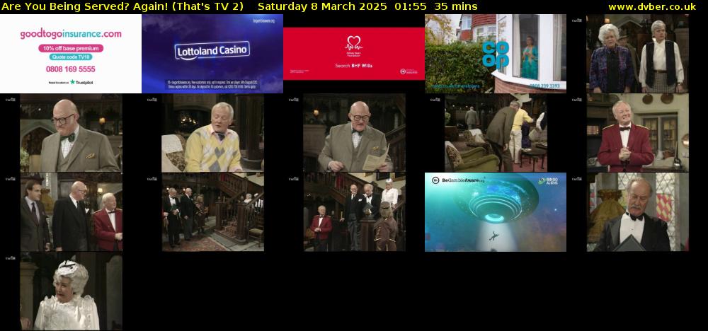 Are You Being Served? Again! (That's TV 2) Saturday 8 March 2025 01:55 - 02:30