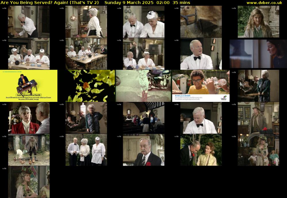 Are You Being Served? Again! (That's TV 2) Sunday 9 March 2025 02:00 - 02:35