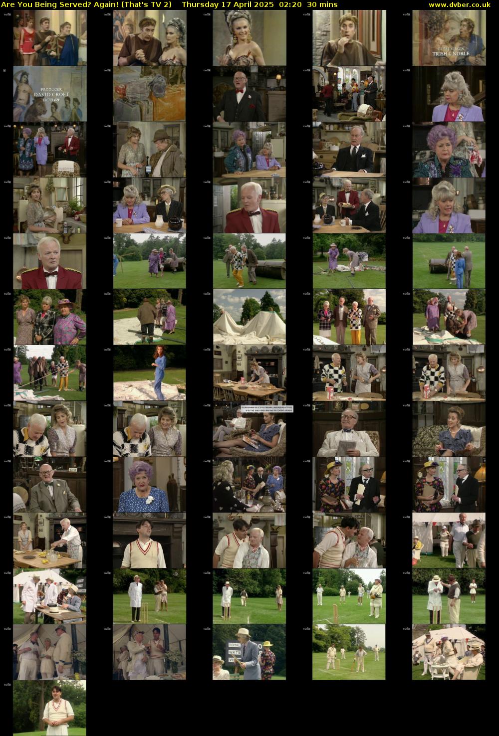 Are You Being Served? Again! (That's TV 2) Thursday 17 April 2025 02:20 - 02:50