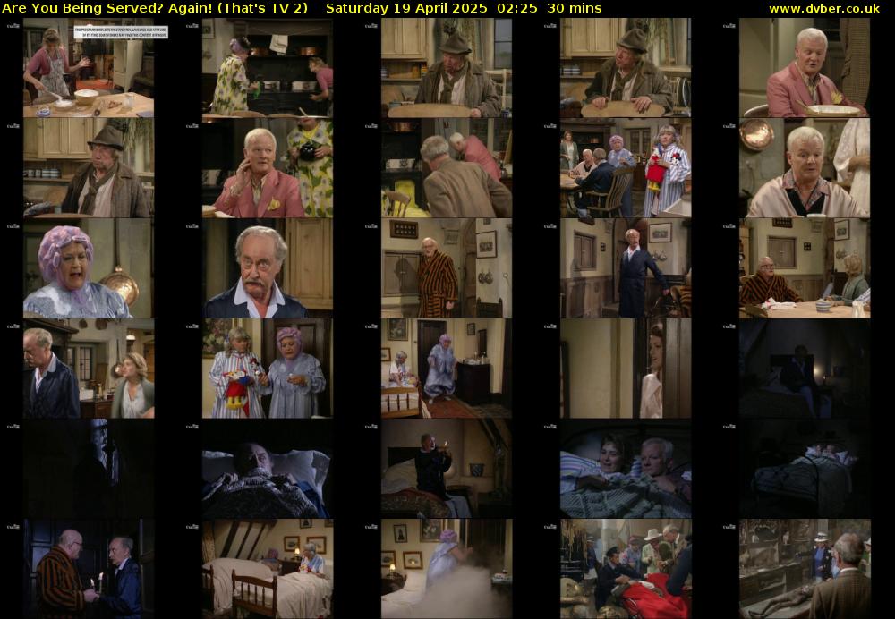 Are You Being Served? Again! (That's TV 2) Saturday 19 April 2025 02:25 - 02:55