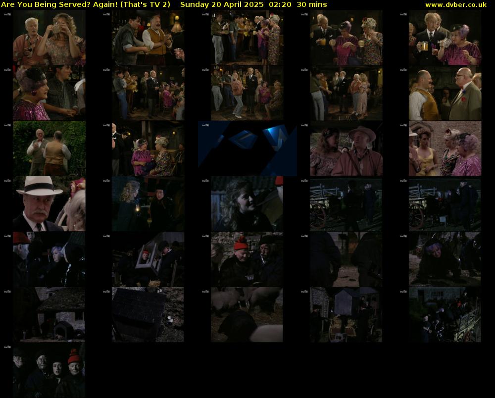 Are You Being Served? Again! (That's TV 2) Sunday 20 April 2025 02:20 - 02:50