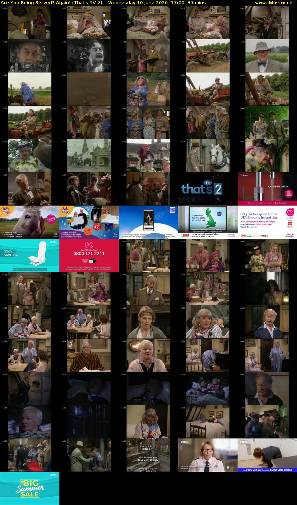 Are You Being Served? Again! (That's TV 2) Wednesday 10 June 2026 17:00 - 17:35