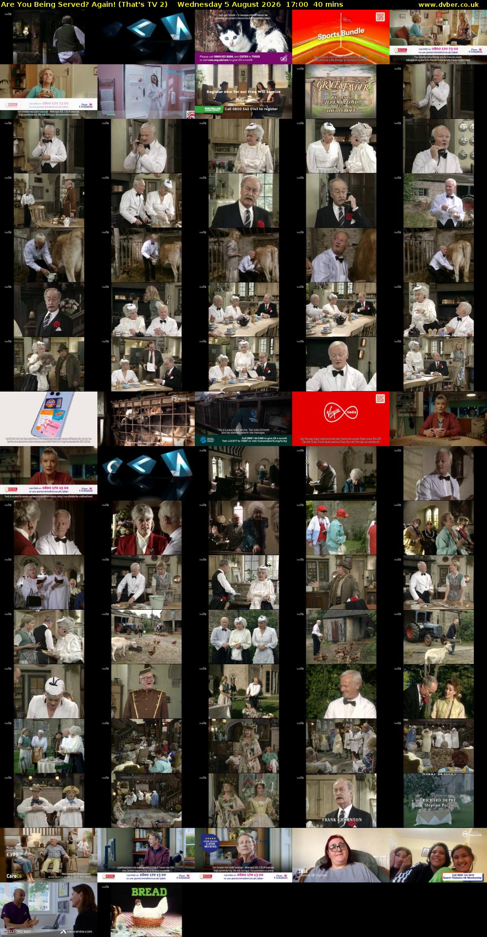 Are You Being Served? Again! (That's TV 2) Wednesday 5 August 2026 17:00 - 17:40