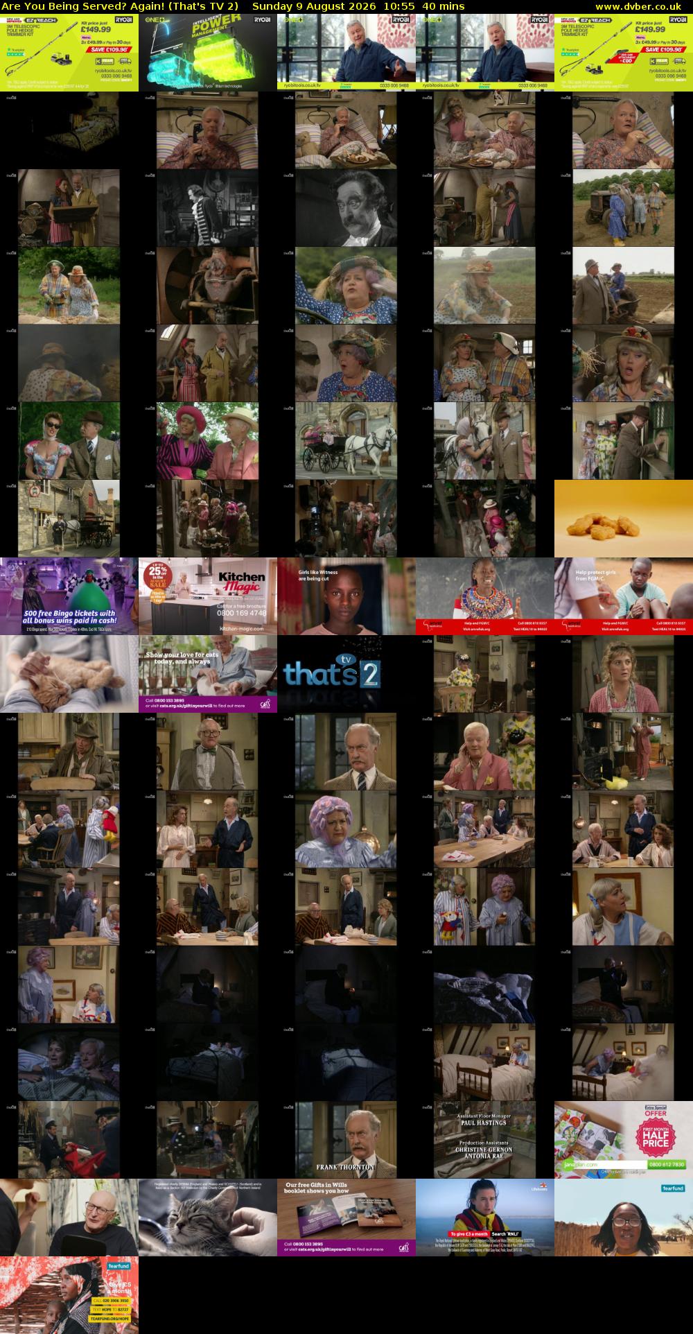 Are You Being Served? Again! (That's TV 2) Sunday 9 August 2026 10:55 - 11:35