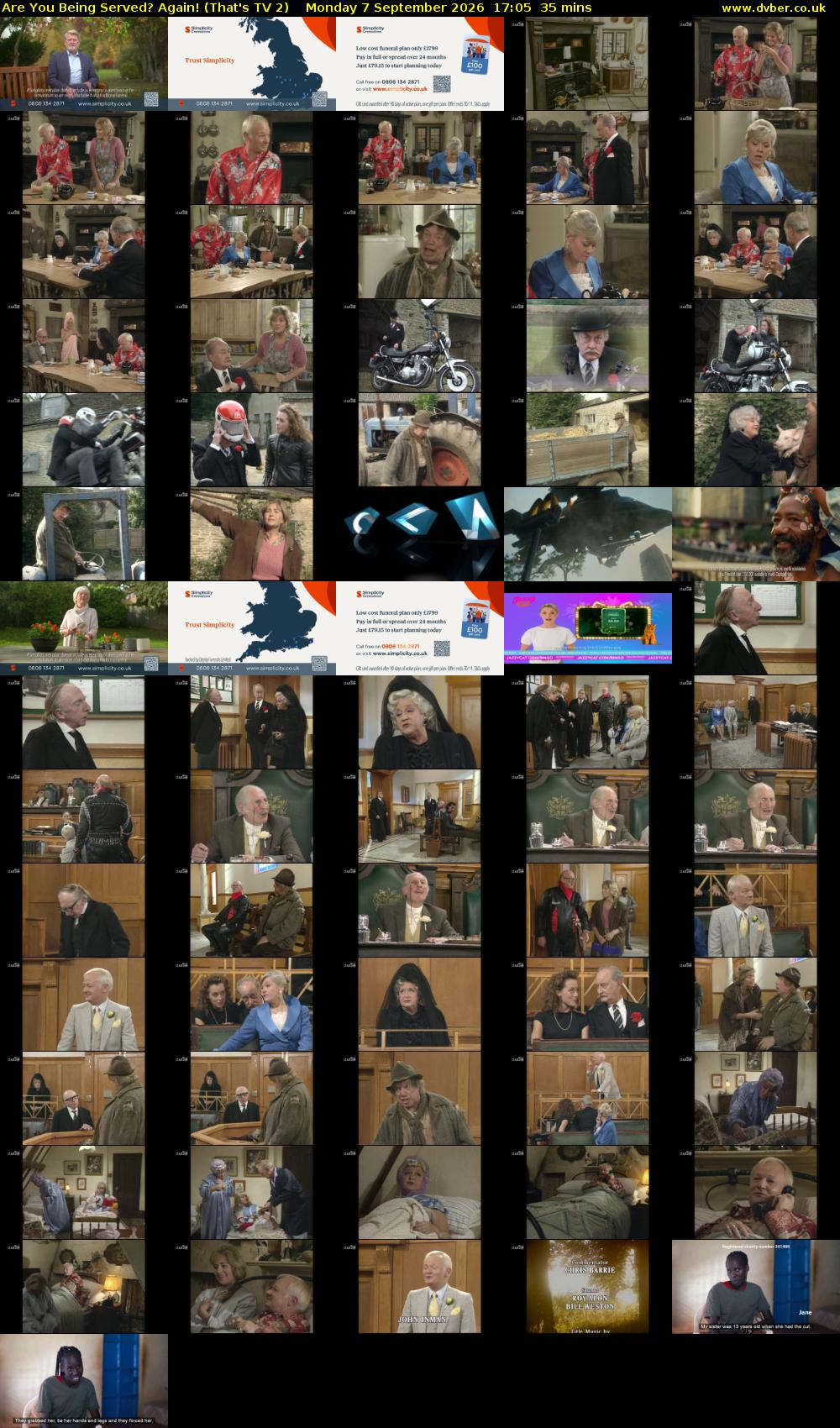 Are You Being Served? Again! (That's TV 2) Monday 7 September 2026 17:05 - 17:40