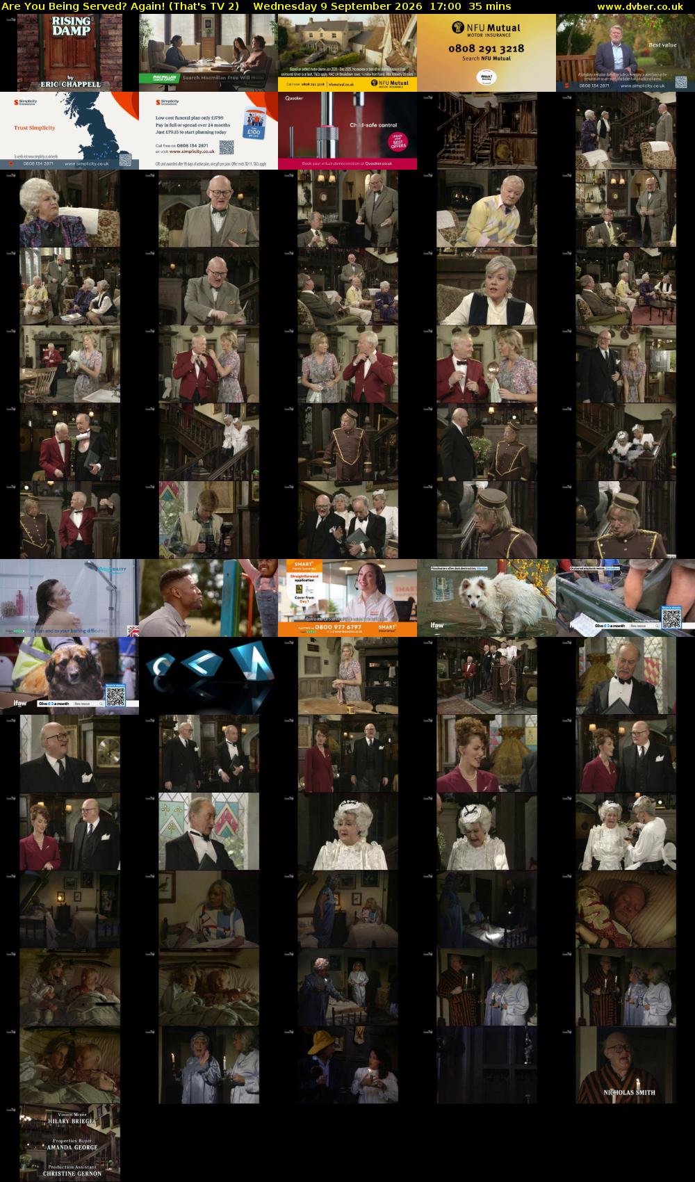 Are You Being Served? Again! (That's TV 2) Wednesday 9 September 2026 17:00 - 17:35