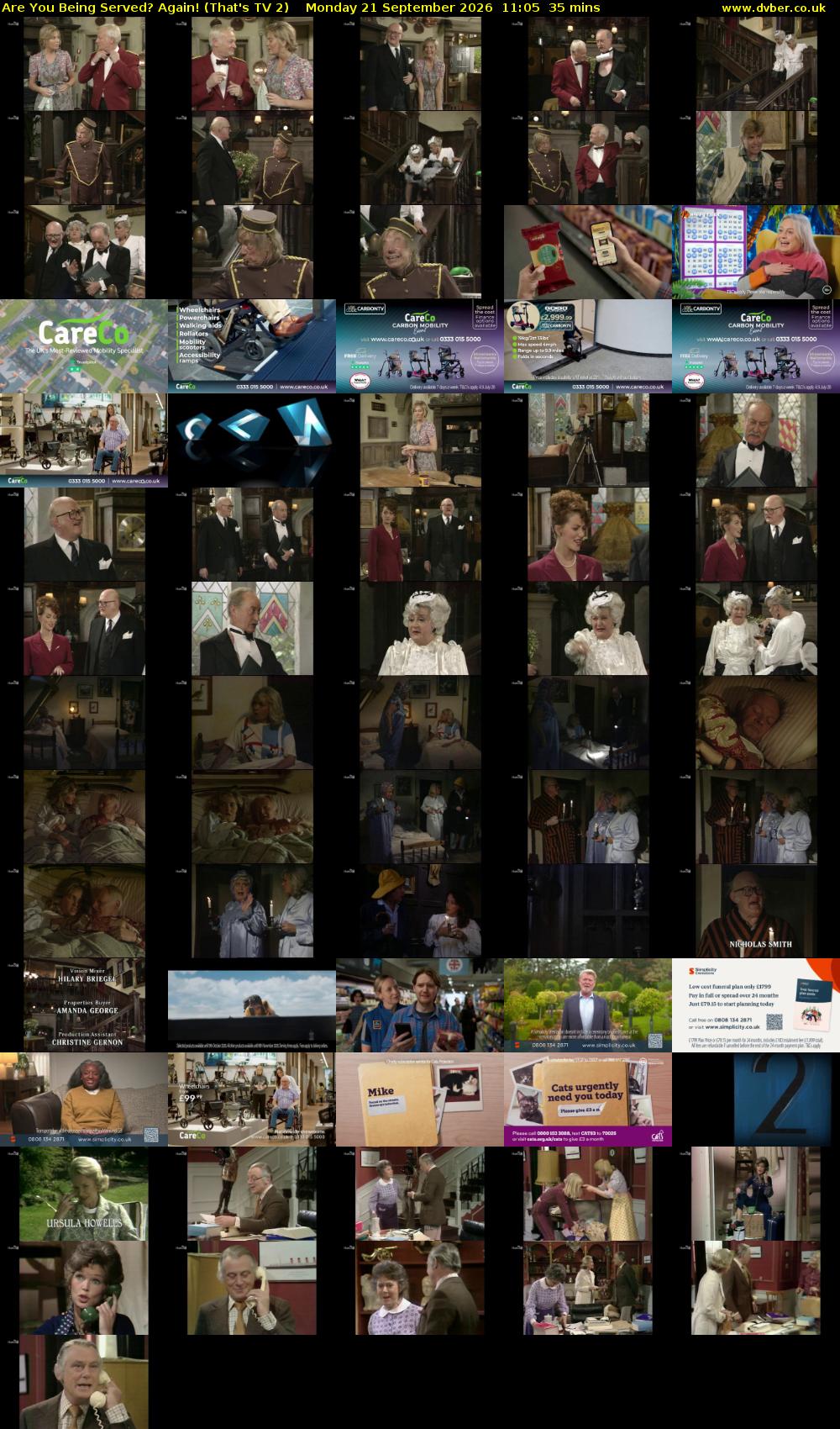 Are You Being Served? Again! (That's TV 2) Monday 21 September 2026 11:05 - 11:40