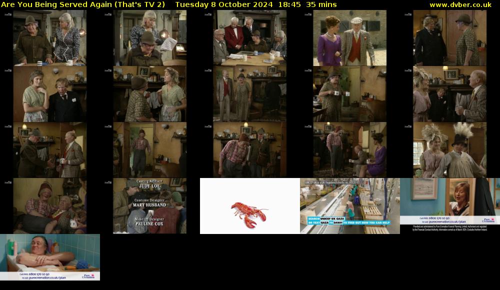 Are You Being Served Again (That's TV 2) Tuesday 8 October 2024 18:45 - 19:20