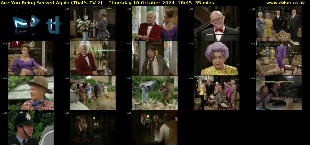 Are You Being Served Again (That's TV 2) Thursday 10 October 2024 18:45 - 19:20