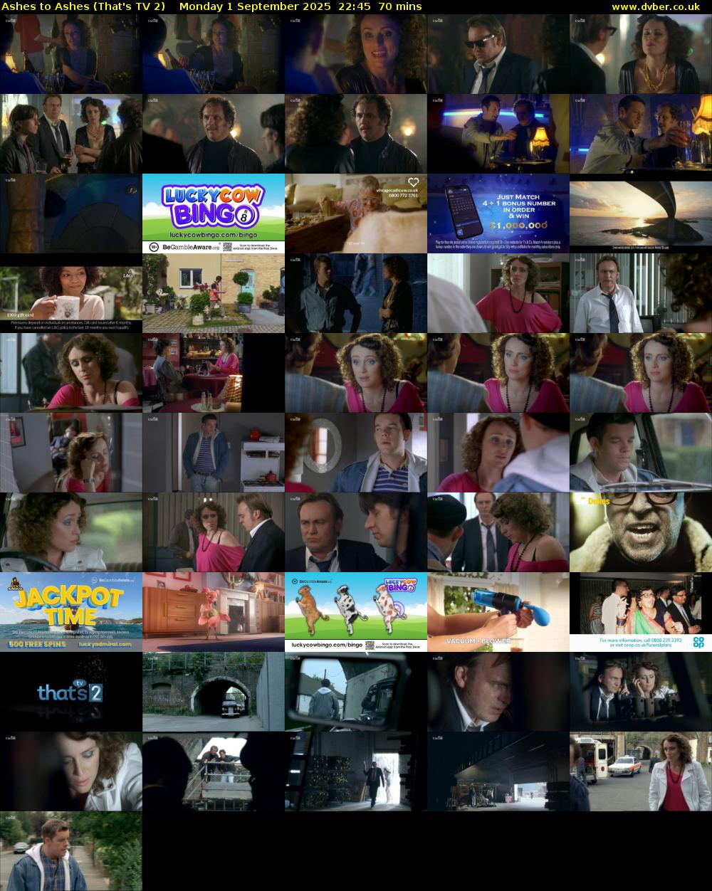 Ashes to Ashes (That's TV 2) Monday 1 September 2025 22:45 - 23:55