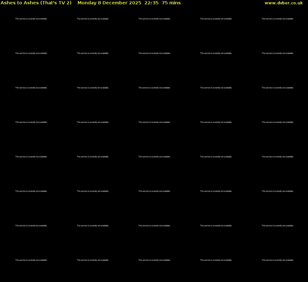 Ashes to Ashes (That's TV 2) Monday 8 December 2025 22:35 - 23:50