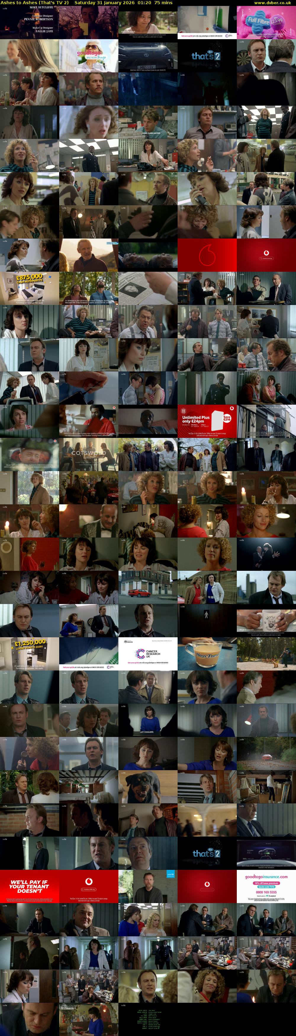 Ashes to Ashes (That's TV 2) Saturday 31 January 2026 01:20 - 02:35