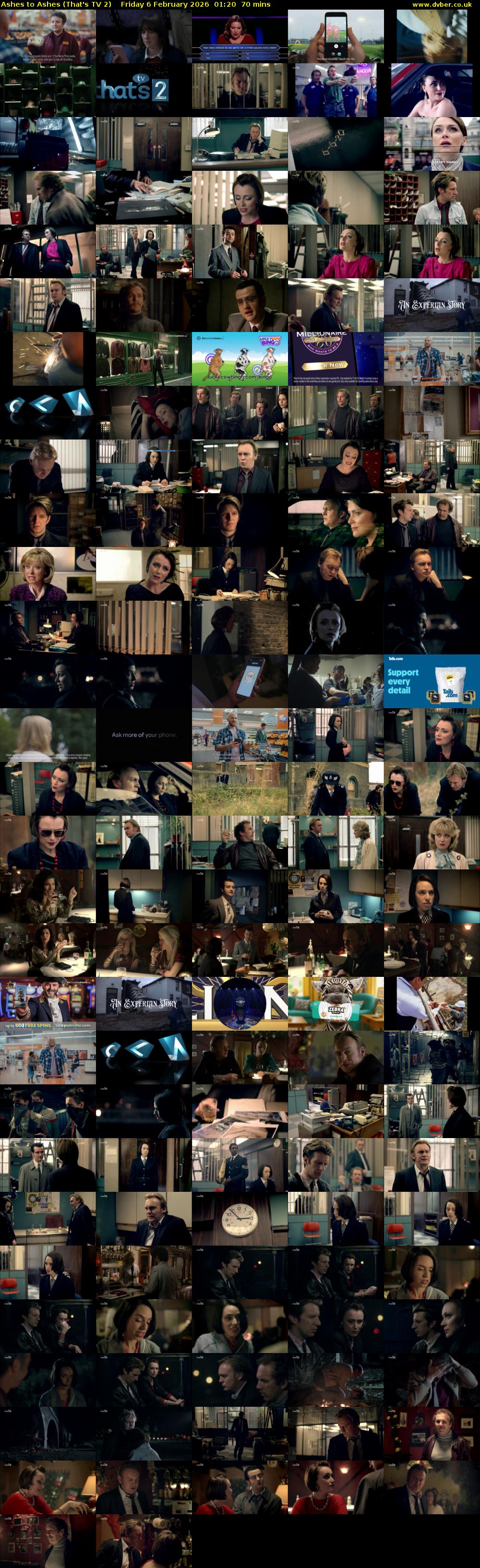 Ashes to Ashes (That's TV 2) Friday 6 February 2026 01:20 - 02:30