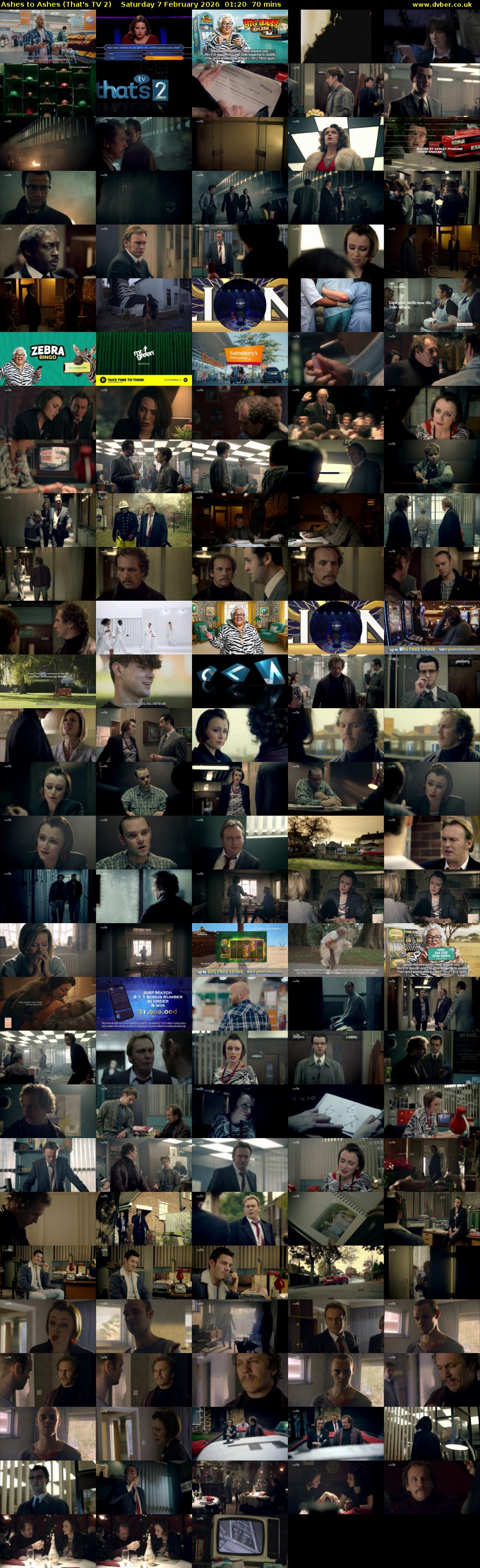 Ashes to Ashes (That's TV 2) Saturday 7 February 2026 01:20 - 02:30