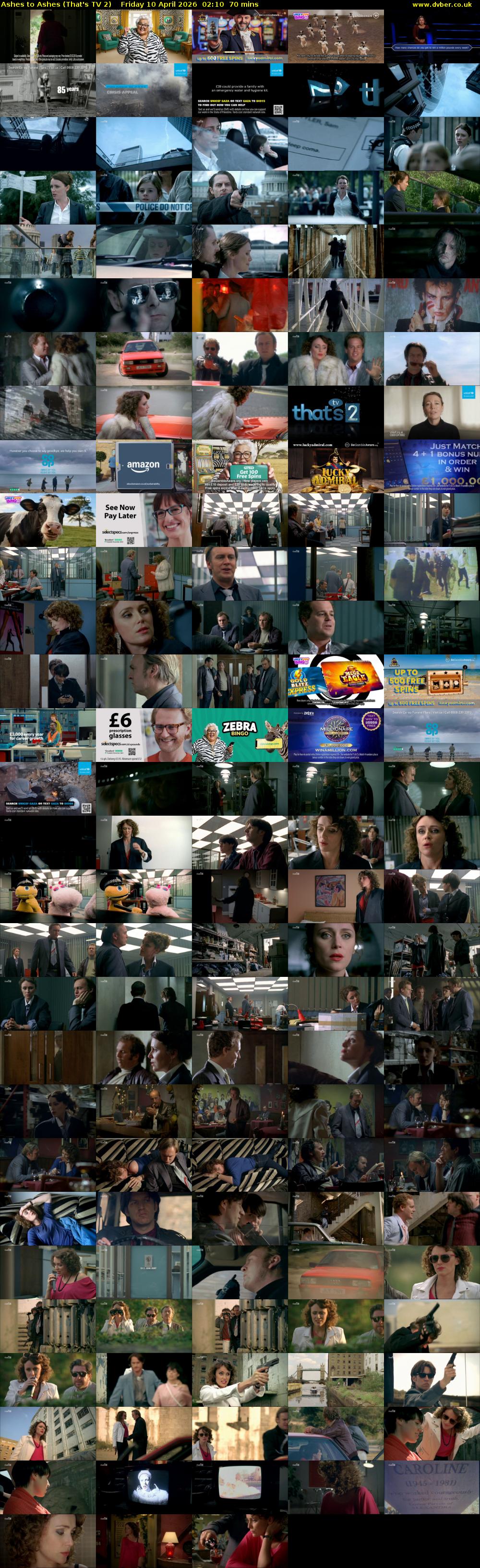 Ashes to Ashes (That's TV 2) Friday 10 April 2026 02:10 - 03:20
