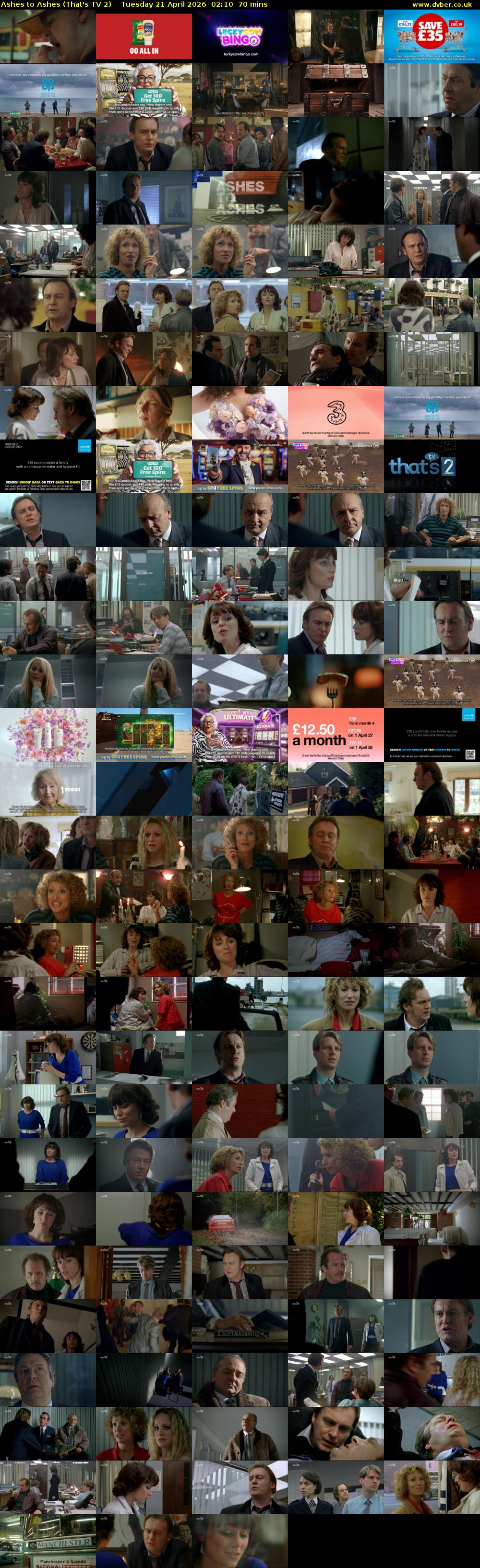 Ashes to Ashes (That's TV 2) Tuesday 21 April 2026 02:10 - 03:20