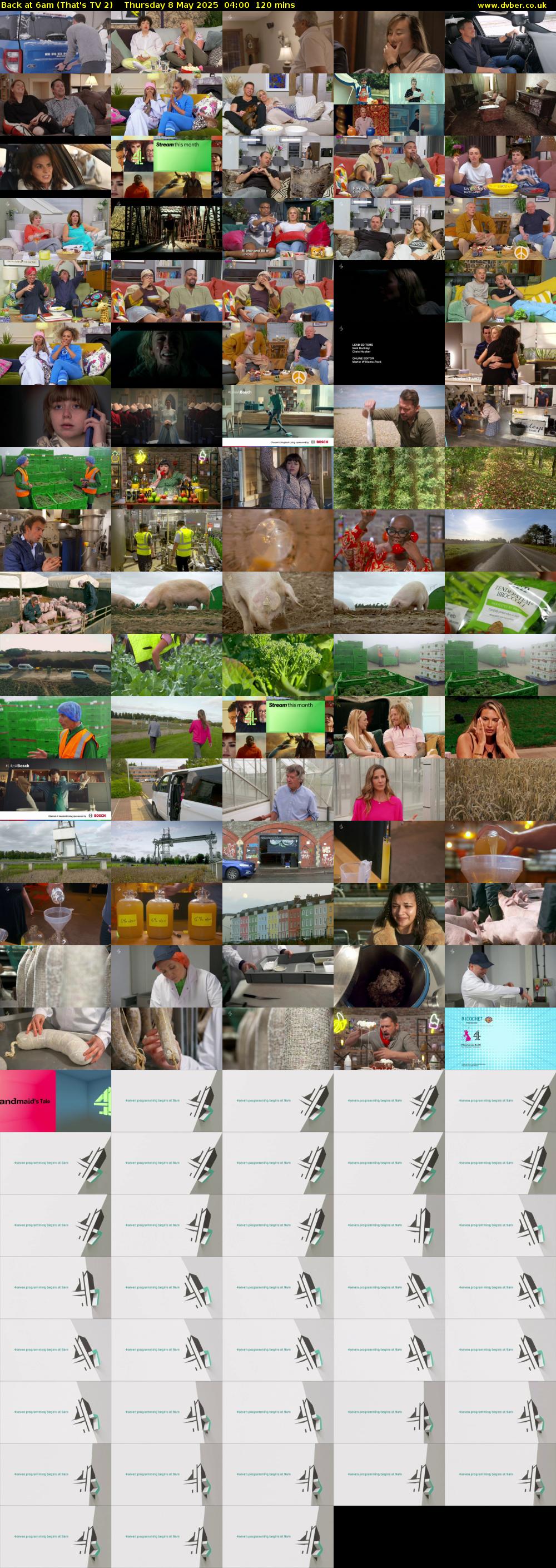 Back at 6am (That's TV 2) Thursday 8 May 2025 04:00 - 06:00