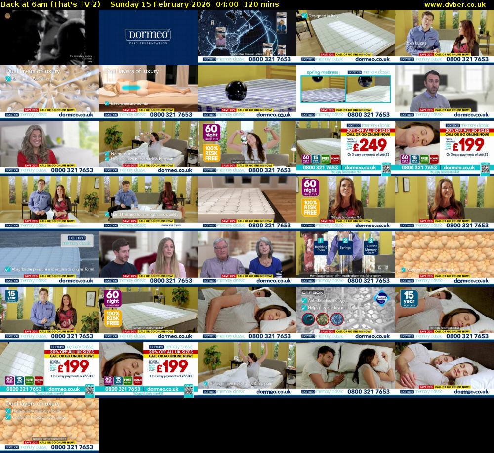 Back at 6am (That's TV 2) Sunday 15 February 2026 04:00 - 06:00